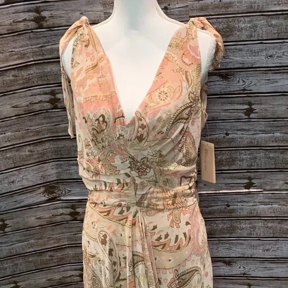 BANDOLINO Peach Blossom Layered Hi Low Dress NWT - Picture 5 of 13